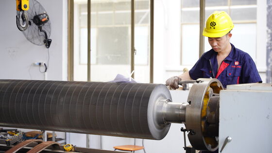 HRC58 Hard Chrome 60μm B Flute corrugatedboard Roll