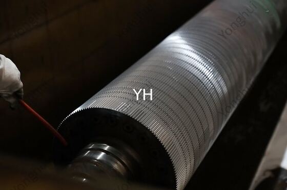 1400DPH HVOF 0.3mm Coating Tungsten Carbide Plating Corrugating Roll