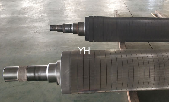 HRC60 Tungsten Carbide Plating 50CrMo E Flute Corrugated Roller
